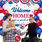 Welcome Home Banner Military - Red White Blue Welcome Home Decorations We Are So Proud of You Banner Backdrop &18 PCs Balloons for Army Returning Homecoming Party